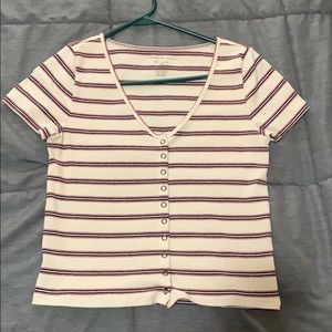 An American Eagle soft and sexy ribbed crop T.